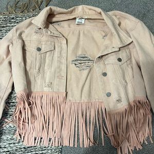 Fringe blue Jean jacket
